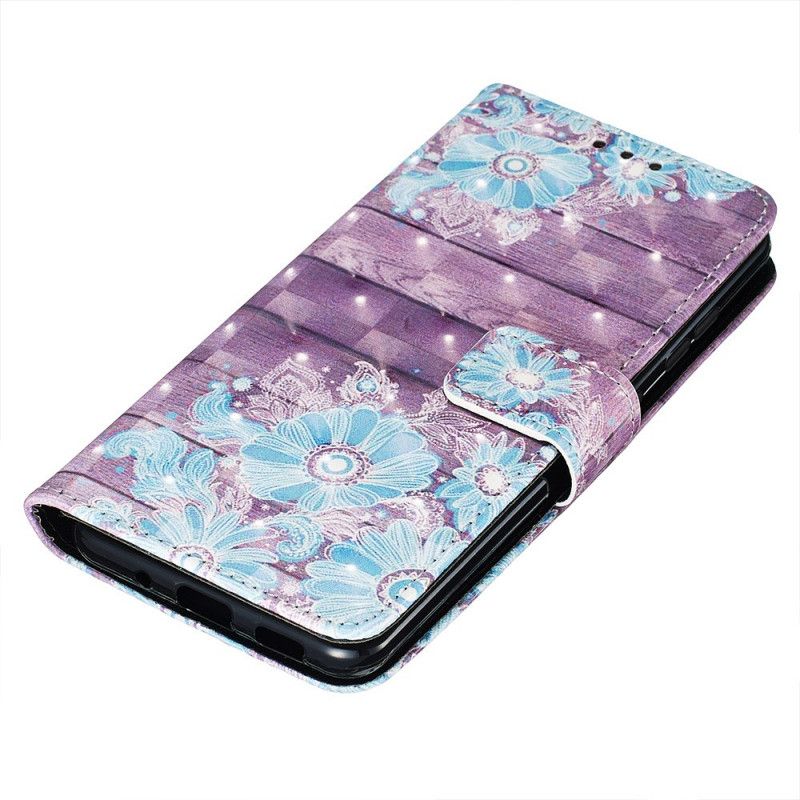 Etui Folio Samsung Galaxy S20 Niebieskie Kwiaty