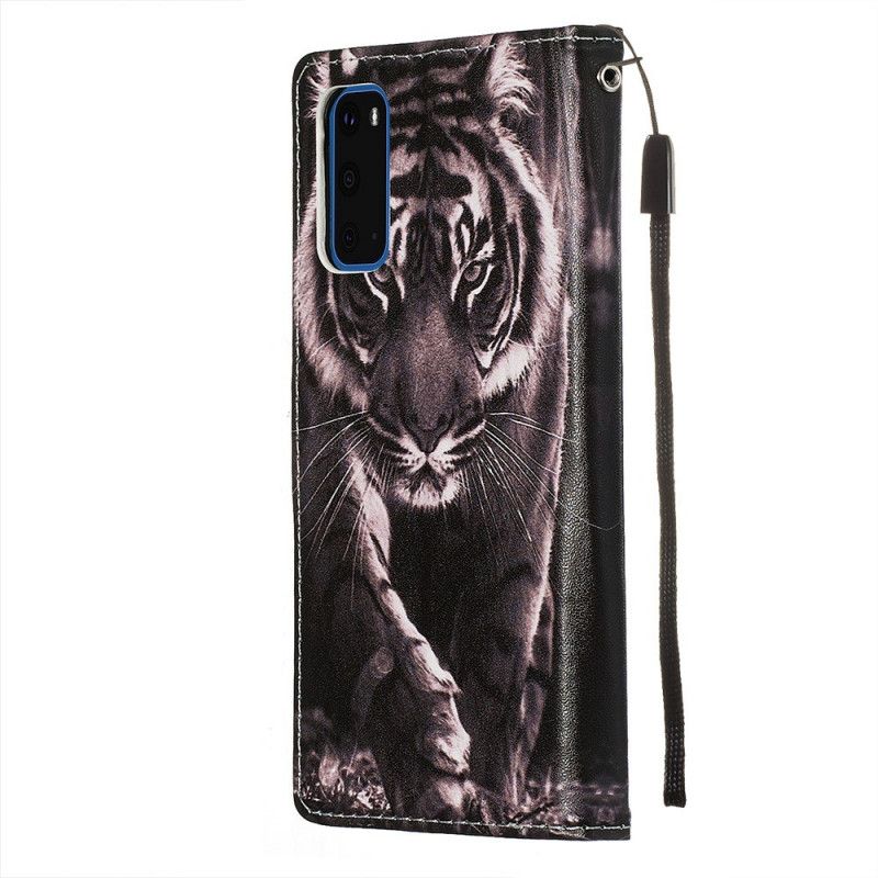 Etui Folio Samsung Galaxy S20 Nocny Tygrys Etui Ochronne