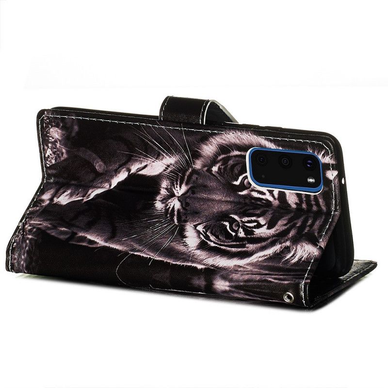 Etui Folio Samsung Galaxy S20 Nocny Tygrys Etui Ochronne