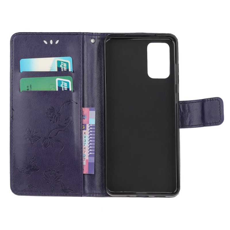 Etui Folio Samsung Galaxy S20 Szary Czarny Zaczarowane Motyle Etui Ochronne