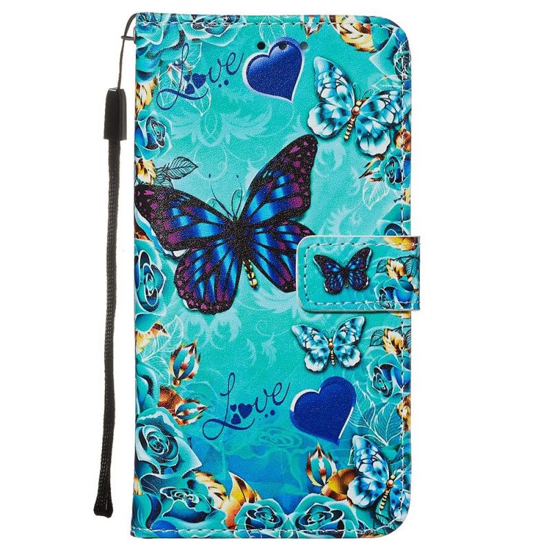 Etui Folio Samsung Galaxy S20 Złote Motyle Etui Ochronne