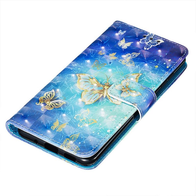 Etui Folio Samsung Galaxy S20 Złote Motyle Etui Ochronne