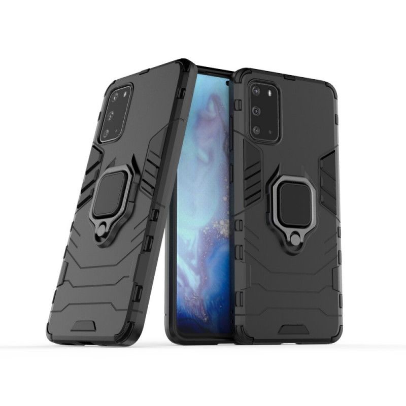 Etui Samsung Galaxy S20 Czerwony Czarny Pierścień Oporowy Etui Ochronne