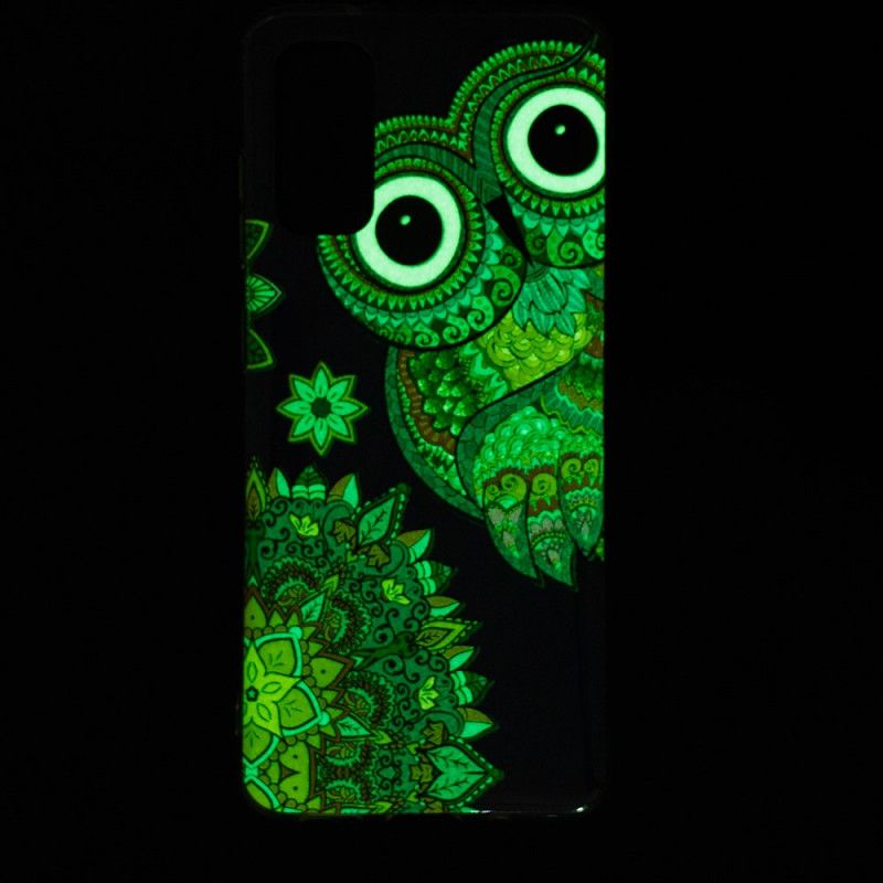 Etui Samsung Galaxy S20 Fluorescencyjna Sowa Mandala Etui Ochronne