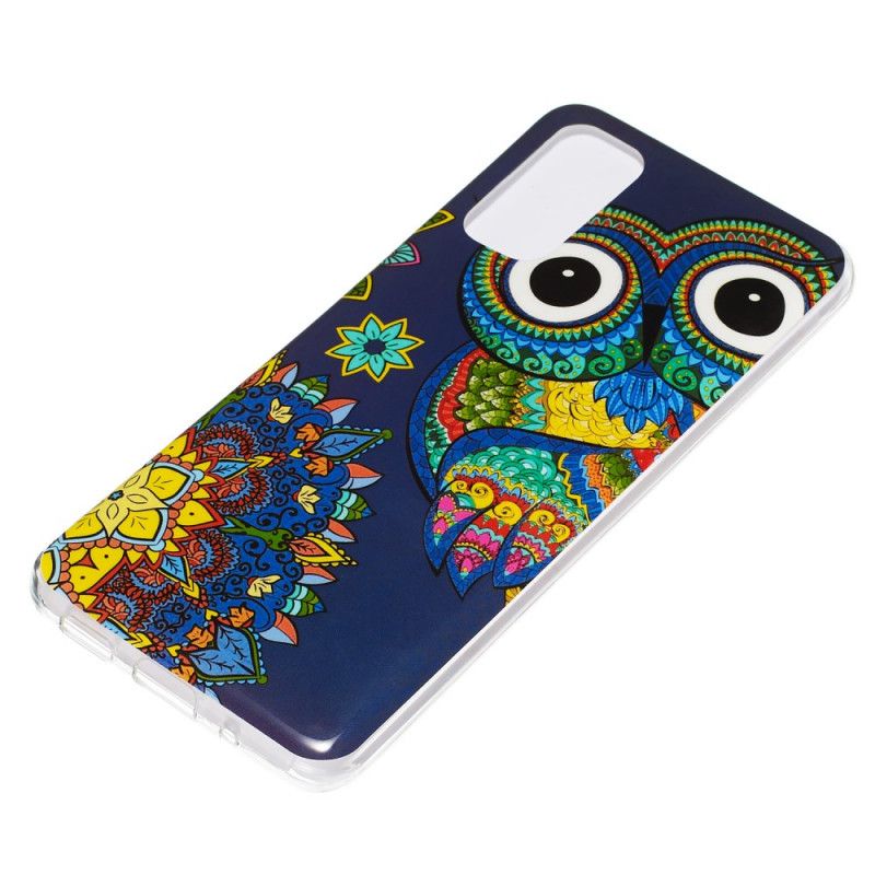 Etui Samsung Galaxy S20 Fluorescencyjna Sowa Mandala Etui Ochronne