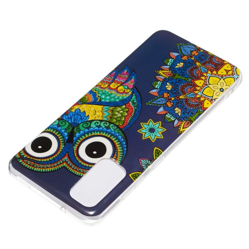 Etui Samsung Galaxy S20 Fluorescencyjna Sowa Mandala Etui Ochronne