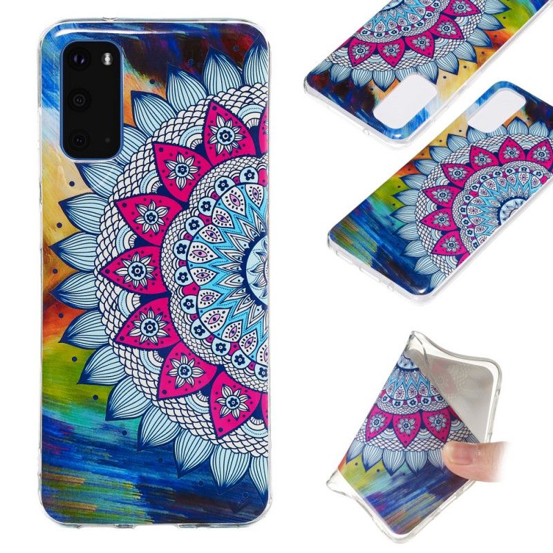 Etui Samsung Galaxy S20 Mandala W Kolorze Fluorescencyjnym Etui Ochronne