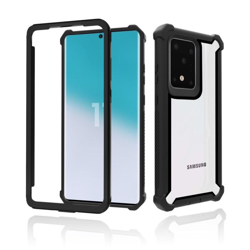 Etui Samsung Galaxy S20 Szary Czarny Antypoślizgowa Hybryda