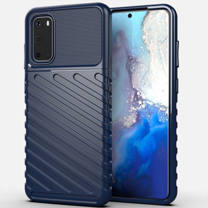 Etui Samsung Galaxy S20 Zielony Czarny Seria Grzmotów Etui Ochronne