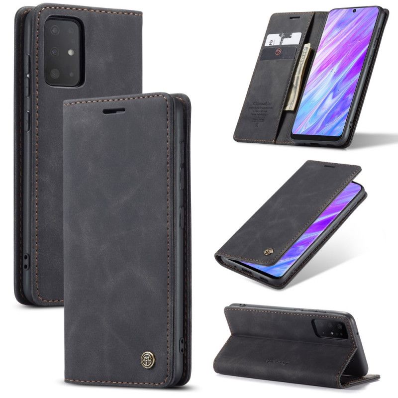 Flip Kotelot Samsung Galaxy S20 Granatowy Czarny Etui Z Imitacji Skóry Etui Ochronne