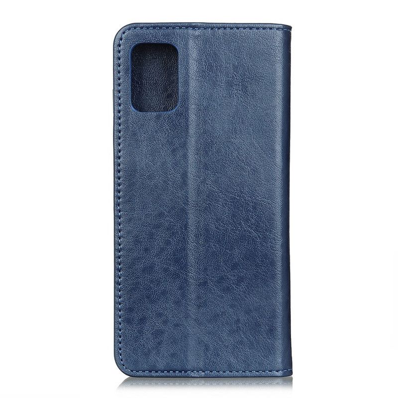 Flip Kotelot Samsung Galaxy S20 Granatowy Czerwony Elegancka Dwoina Skórzana Etui Ochronne