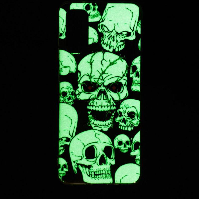 Futerały Samsung Galaxy S20 Etui na Telefon Uwaga Fluorescencyjne Czaszki