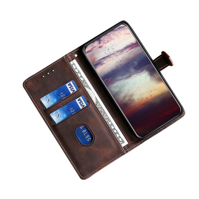 Etui Folio Huawei Nova 9 Pro / Honor 50 Pro Faux Leather Bicolor Stylowy Etui Ochronne