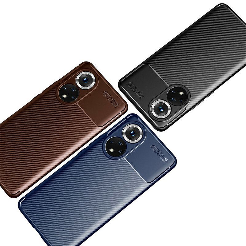 Etui Huawei Nova 9 Pro / Honor 50 Pro Elastyczna Tekstura Włókna Węglowego