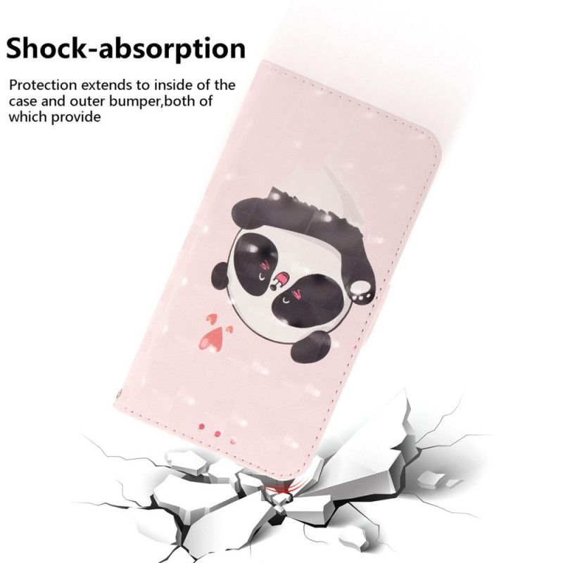 Etui Folio Do Google Pixel 8 Miłość Panda Z Paskiem