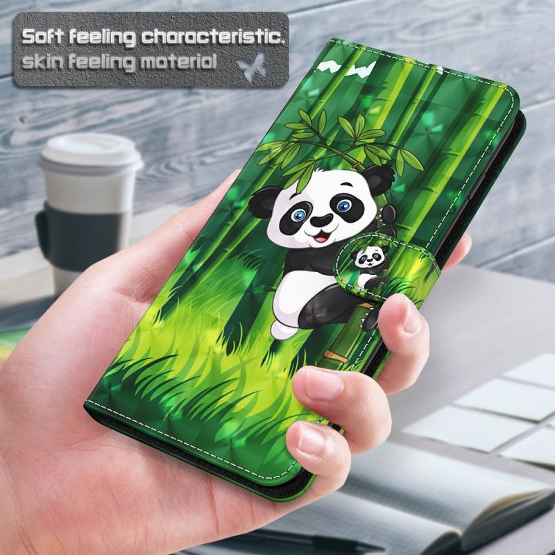 Etui Folio Google Pixel 8 Panda Bambusowa Z Paskiem