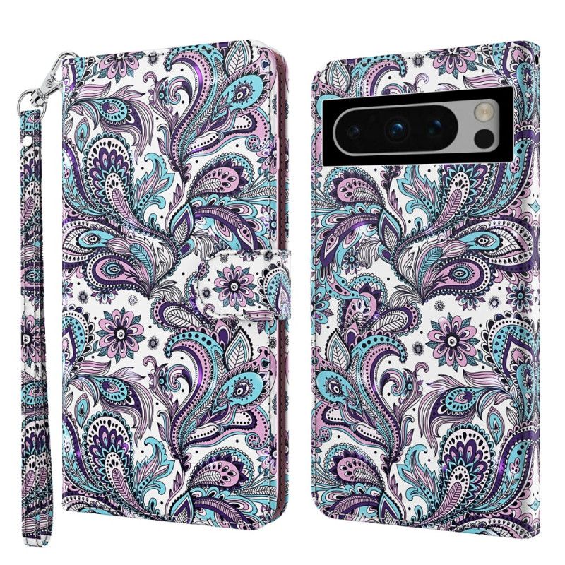 Obudowa Google Pixel 8 Etui Na Telefon Wzór Paisley Z Paskiem