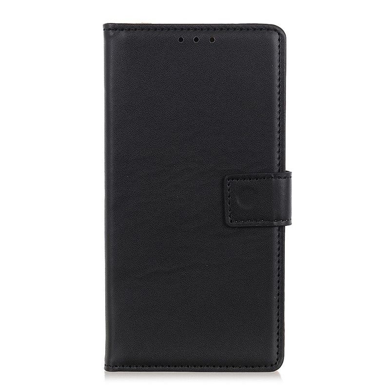 Etui Folio Samsung Galaxy A02s Granatowy Czarny Prosta Imitacja Skóry