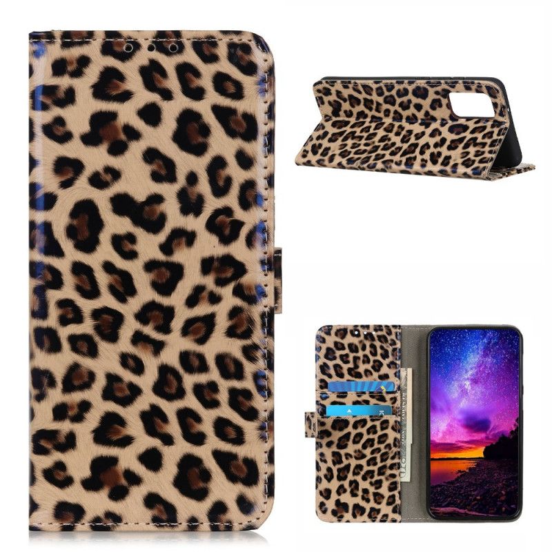 Etui Folio Samsung Galaxy A02s Prosty Lampart Etui Ochronne