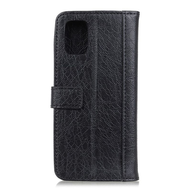 Etui Folio Samsung Galaxy A02s Szary Czarny Styl Nosorożca Ze Sztucznej Skóry Etui Ochronne