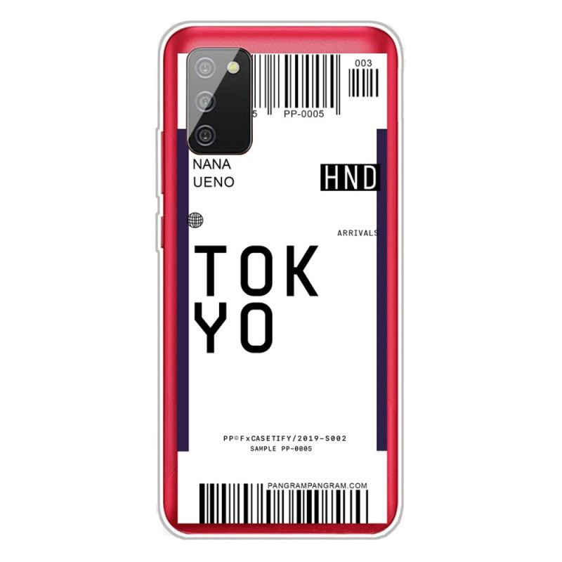 Etui Samsung Galaxy A02s Granatowy Ciemnoniebieski Karta Pokładowa Tokyo