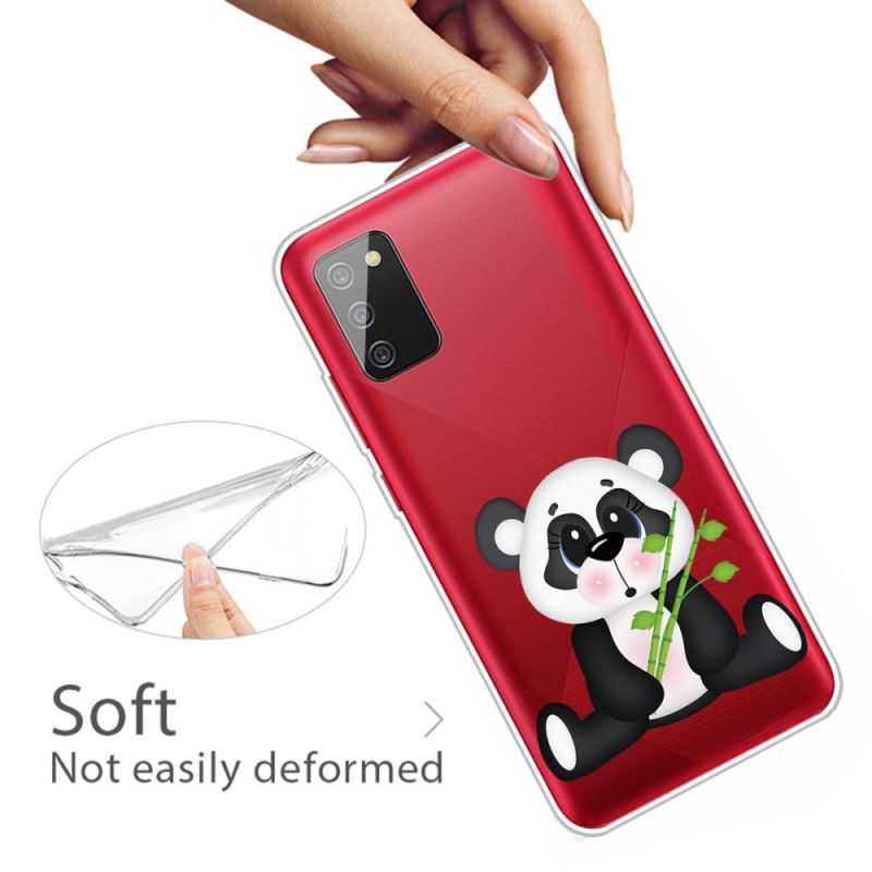 Etui Samsung Galaxy A02s Przezroczysta Smutna Panda Etui Ochronne