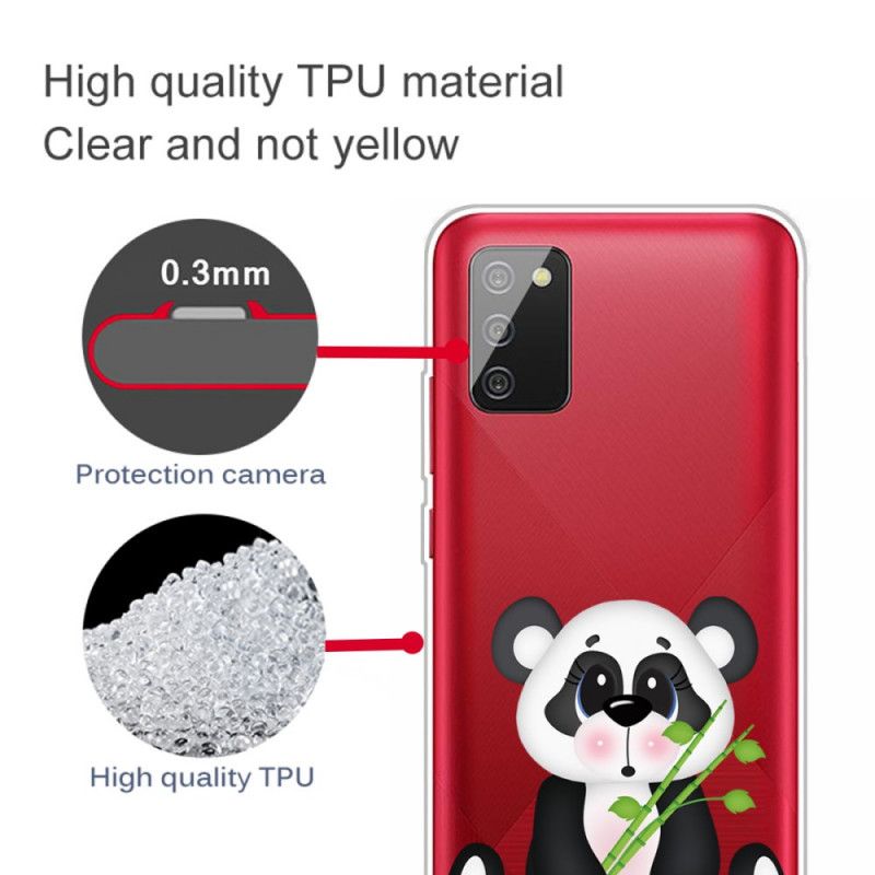 Etui Samsung Galaxy A02s Przezroczysta Smutna Panda Etui Ochronne