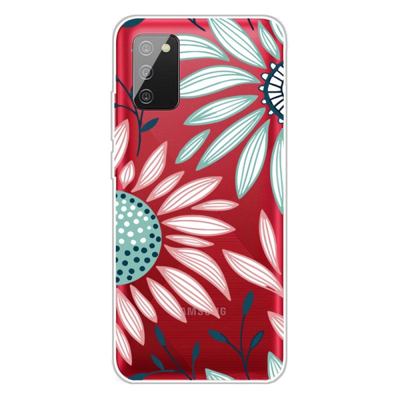 Etui Samsung Galaxy A02s Przezroczysty Kwiat