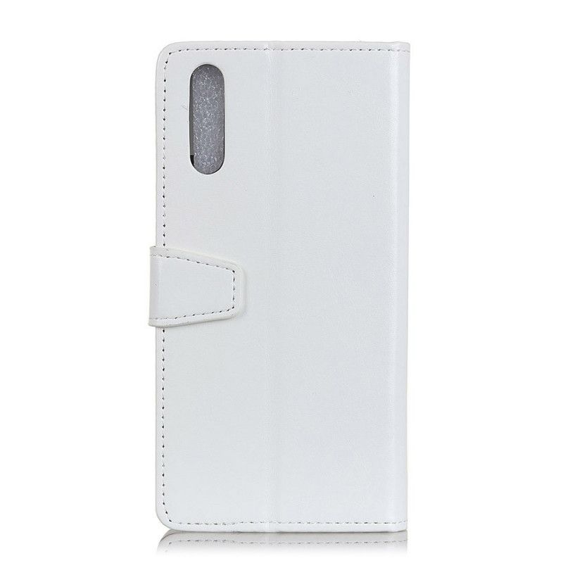 Etui Folio Sony Xperia L4 Biały Czarny Klasyczny Efekt Skóry Etui Ochronne