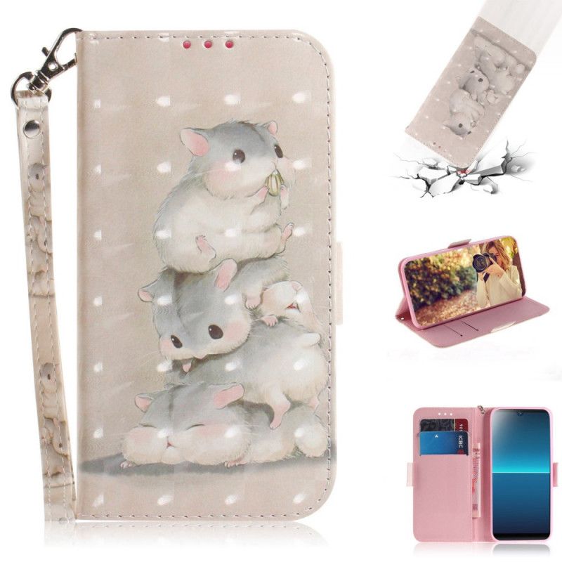 Etui Folio Sony Xperia L4 Chomiki Ze Stringami Etui Ochronne