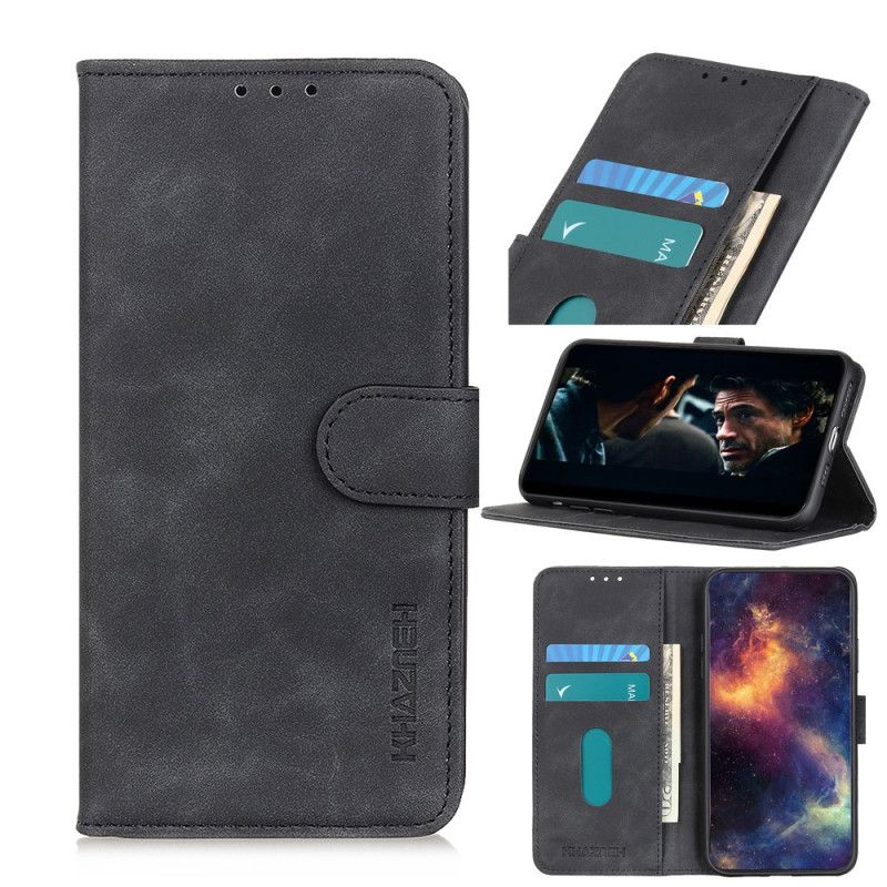 Etui Folio Sony Xperia L4 Czarny Efekt Skóry Khazneh W Stylu Vintage Etui Ochronne