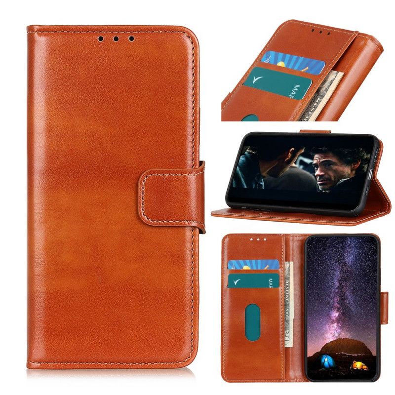 Etui Folio Sony Xperia L4 Czerwony Czarny Finezyjna Imitacja Skóry Etui Ochronne