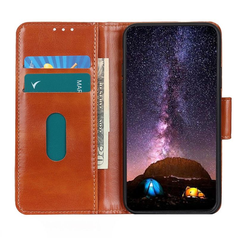 Etui Folio Sony Xperia L4 Czerwony Czarny Finezyjna Imitacja Skóry Etui Ochronne