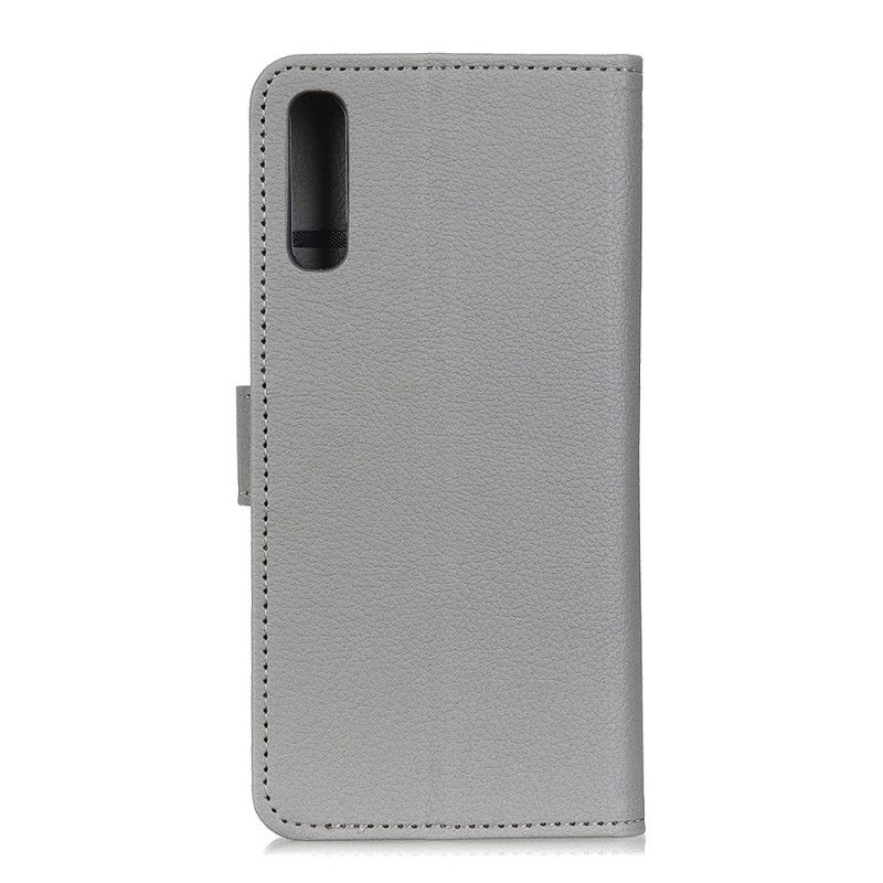 Etui Folio Sony Xperia L4 Granatowy Czarny Liczi Teksturowane Etui Ochronne