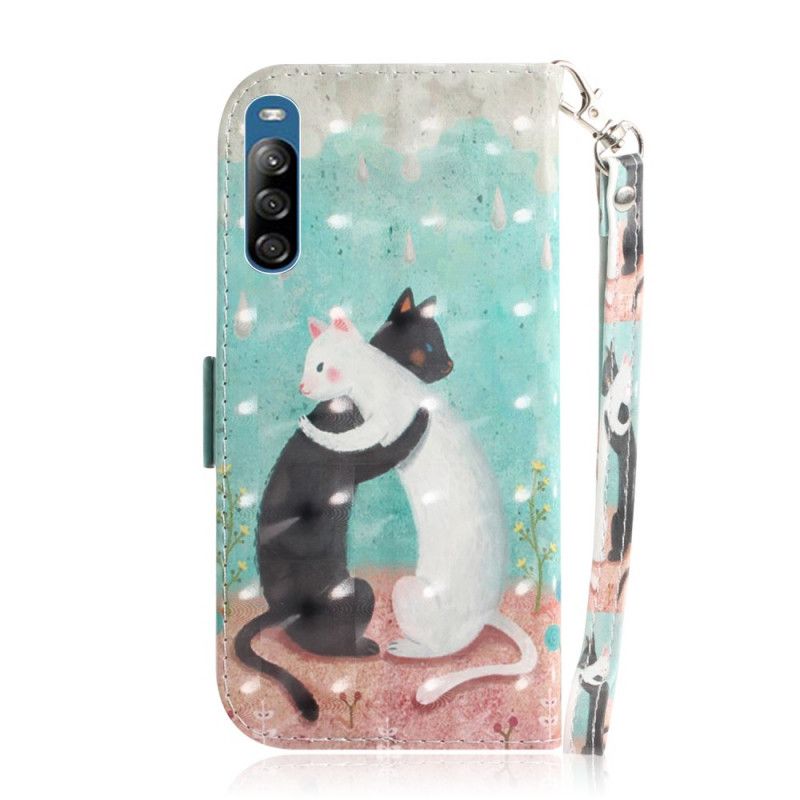 Etui Folio Sony Xperia L4 Koci Przyjaciele Ze Stringami Etui Ochronne