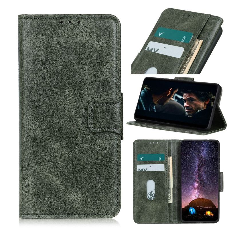 Etui Folio Sony Xperia L4 Zielony Designerski Styl Skóry