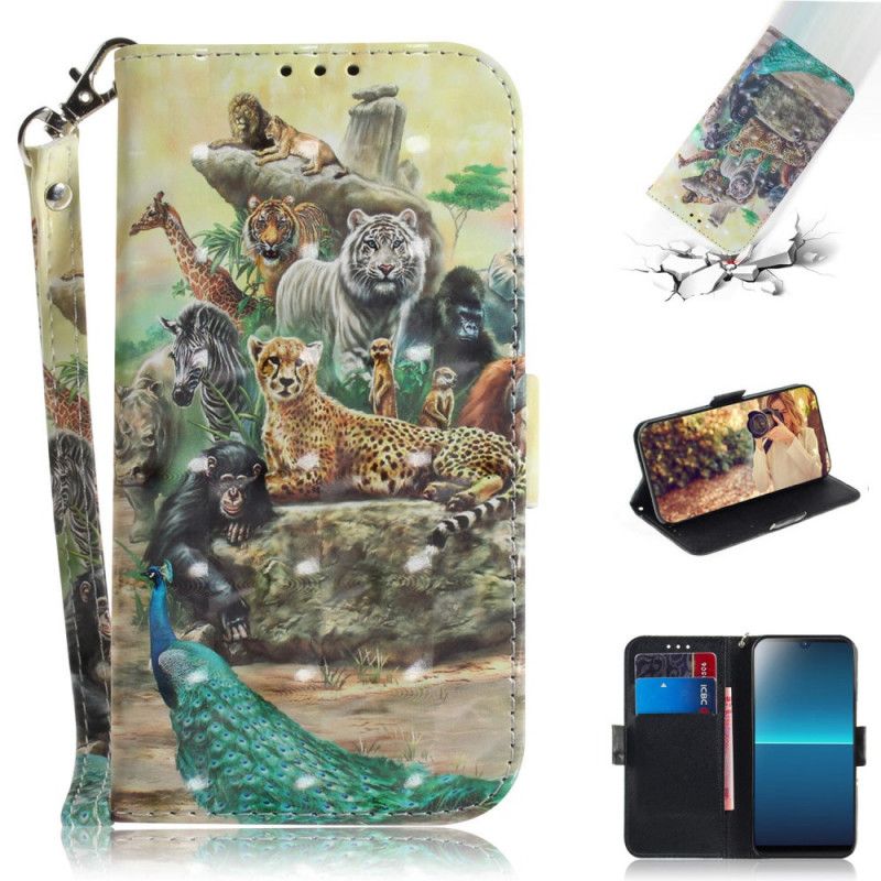 Etui Folio Sony Xperia L4 Zwierzęta Safari W Stringach Etui Ochronne