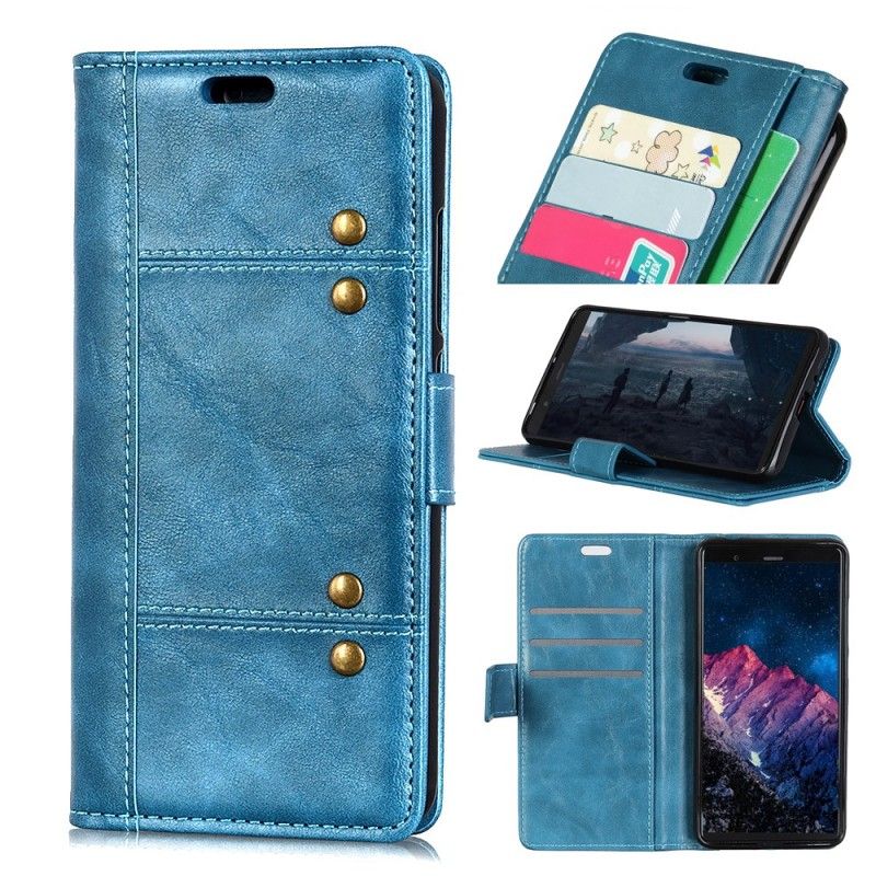 Etui Folio Sony Xperia 10 Efekt Antycznej Skóry Etui Ochronne