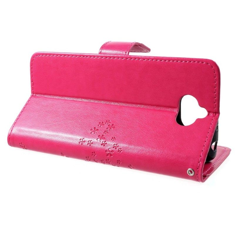 Etui Folio Sony Xperia 10 Jasnoniebieski Magenta Sowy Drzewne I Stringi Etui Ochronne