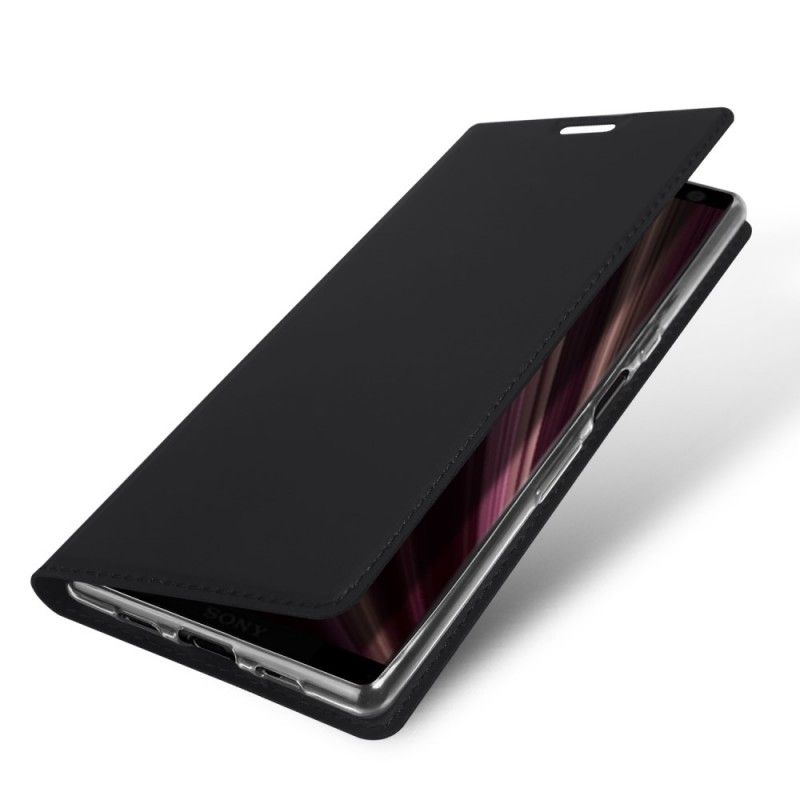 Flip Kotelot Sony Xperia 10 Różowe Złoto Granatowy Seria Pierwszej Klasy