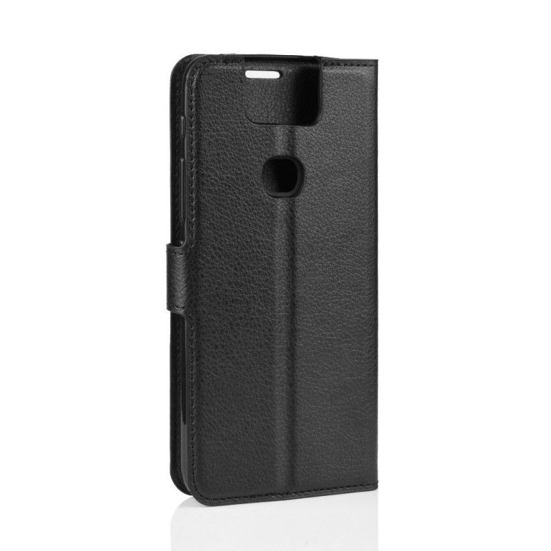 Etui Folio Asus ZenFone 6 Czerwony Czarny Klasyczny