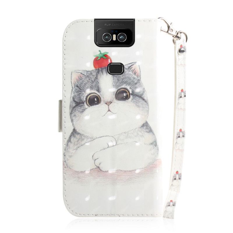 Etui Folio Asus ZenFone 6 Pomidor Na Stringach Cat Etui Ochronne