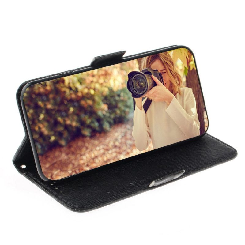 Etui Folio Asus ZenFone 6 Szary Kot Ze Stringami