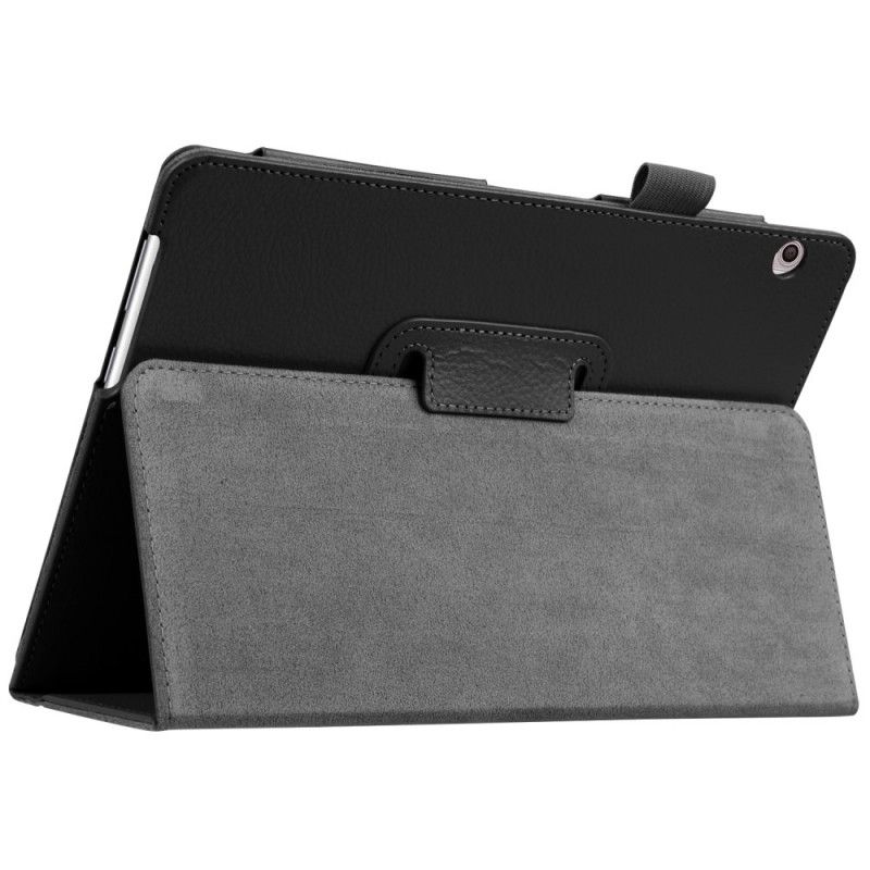 Smart Case Huawei MediaPad T3 10 Biały Czarny Dwie Klapy W Stylu Litchi