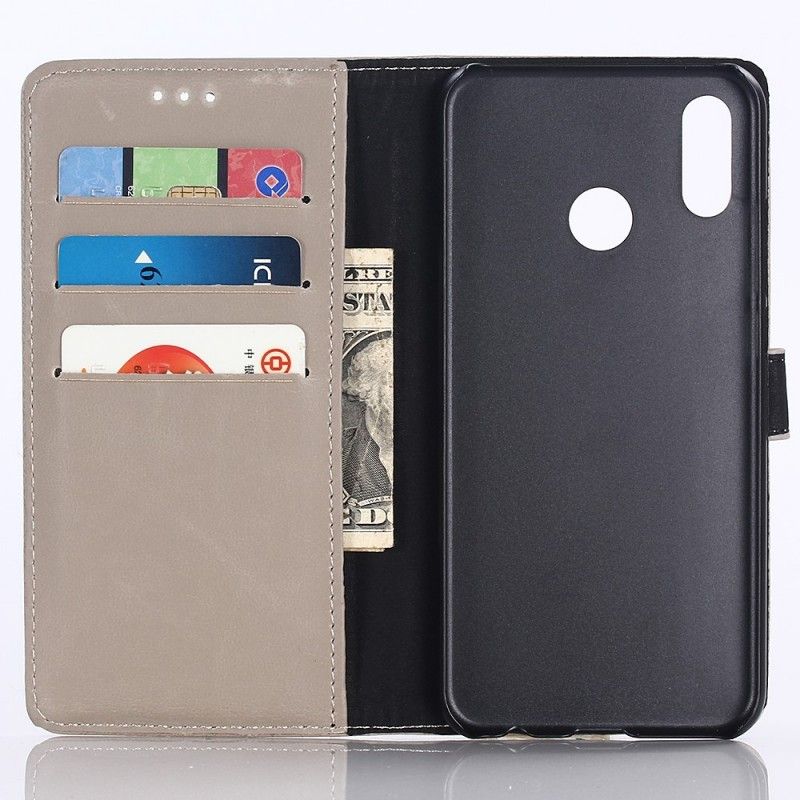 Etui Folio Samsung Galaxy A40 Czarny Ekoskóra W Stylu Retro Etui Ochronne