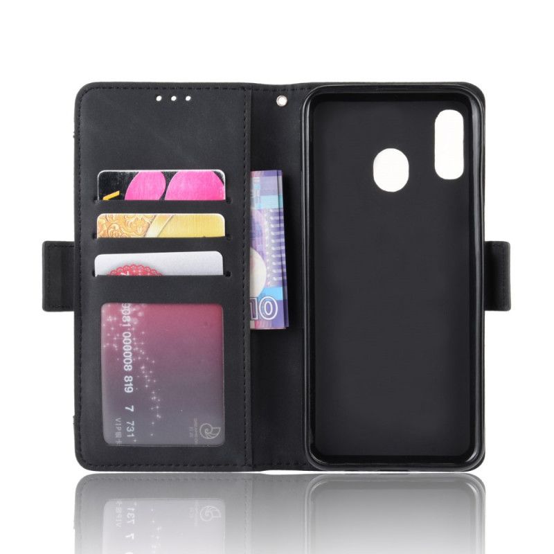 Etui Folio Samsung Galaxy A40 Czerwony Czarny Karta Wielofunkcyjna Pierwszej Klasy