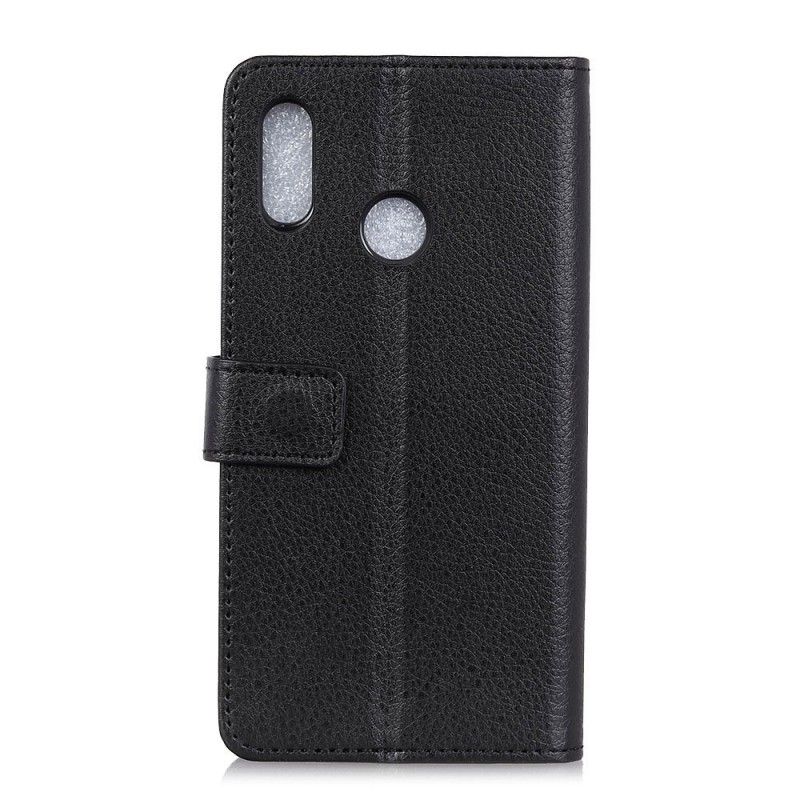 Etui Folio Samsung Galaxy A40 Czerwony Czarny Tradycyjna Imitacja Skóry Etui Ochronne