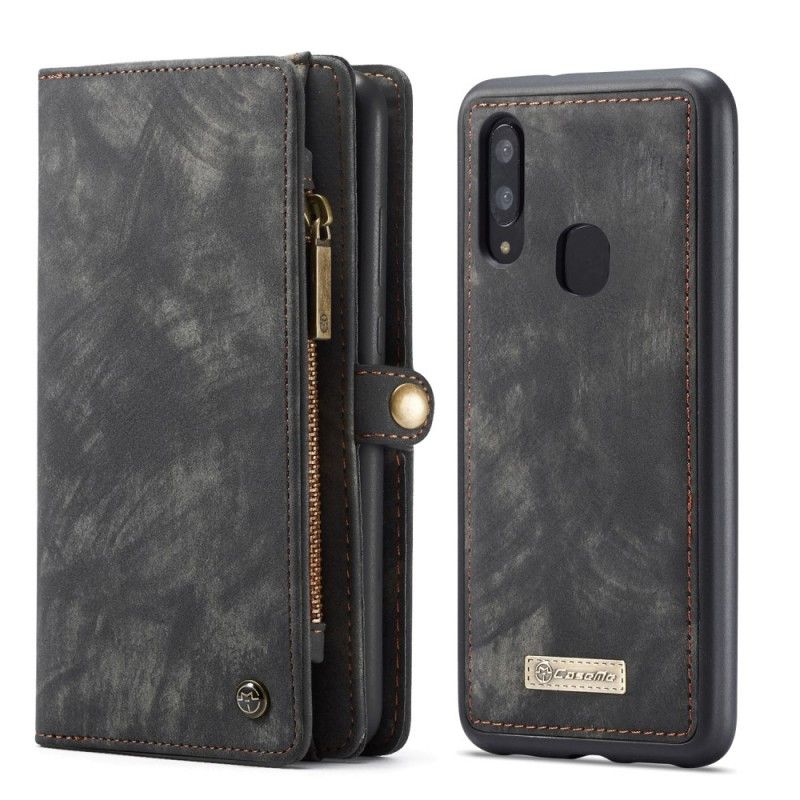 Etui Folio Samsung Galaxy A40 Czerwony Czarny Zdejmowana Obudowa