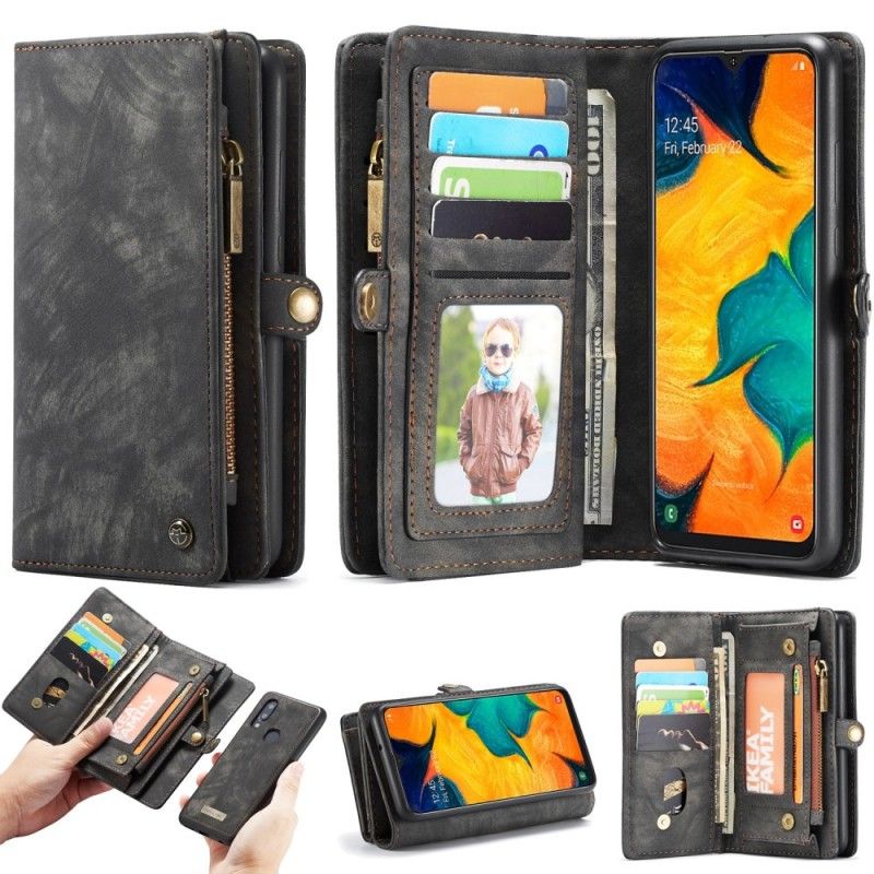 Etui Folio Samsung Galaxy A40 Czerwony Czarny Zdejmowana Obudowa