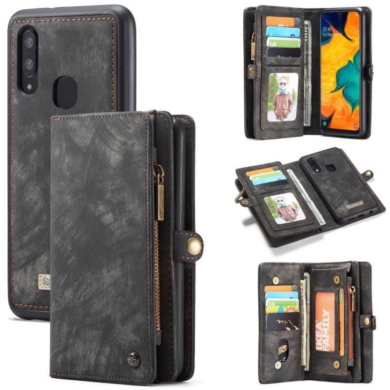 Etui Folio Samsung Galaxy A40 Czerwony Czarny Zdejmowana Obudowa